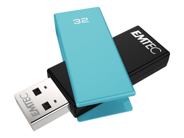 EMTEC C350 Brick 2.0 - USB flash-enhet - 32 GB - USB 2.0 - blå