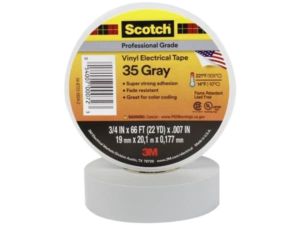 Isolertape Scotch 19mm 20m grå