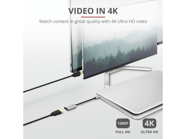 Trust Dalyx, USB Type-C, HDMI-lähtö