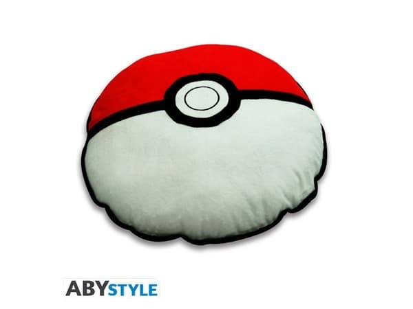 ABYstyle Pokémon, Röd, Vit, Rund, Polyester, Dekorationskudde