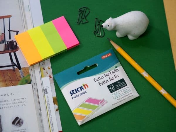 4-color neon paper index tabs