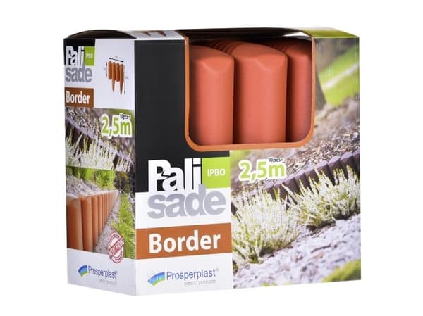 PROSPERPLAST palisade hageborder terrakotta 2,5 m
