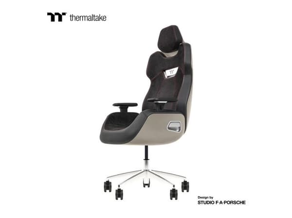 Thermaltake ARGENT E700 stol Ice Grey Metallic Alcantara Leather