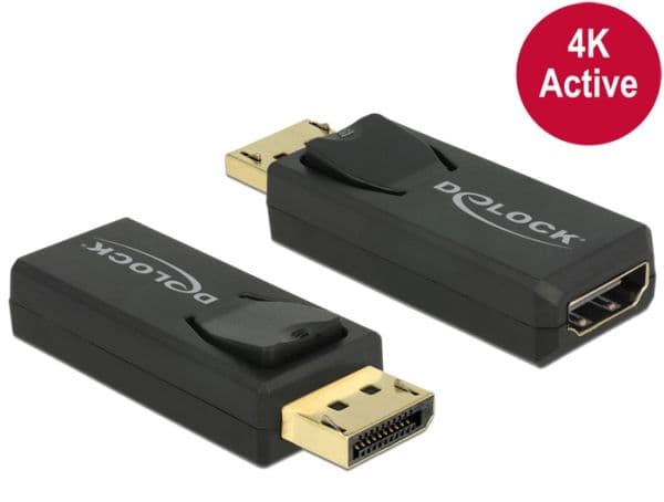 DeLOCK 65573, Displayport 1.2, HDMI, Musta
