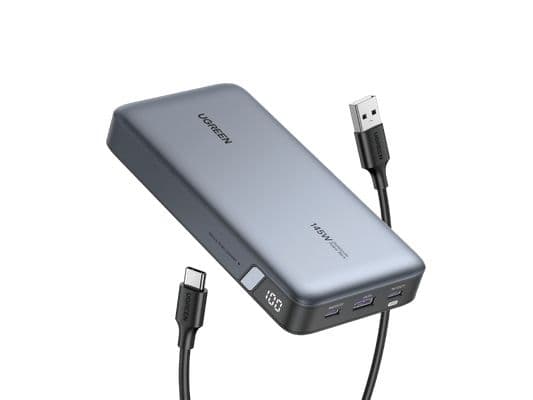Ugreen 90597A, 25000 mAh, 5 V, Grå