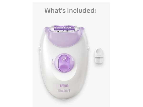 Braun Silk-épil 3 3-000 vit-violett epilator