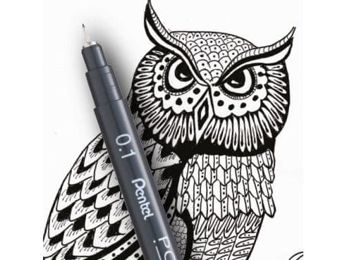 Pentel YS20P-8, Sort, ISO 14145-2, 8 stykker