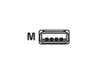 Datalogic 90A052258, 2 m, USB A, USB 2.0, Uros/uros, Musta