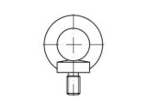 TOOLCRAFT 109331 ringöglor M8 DIN 580 stål, 25 st