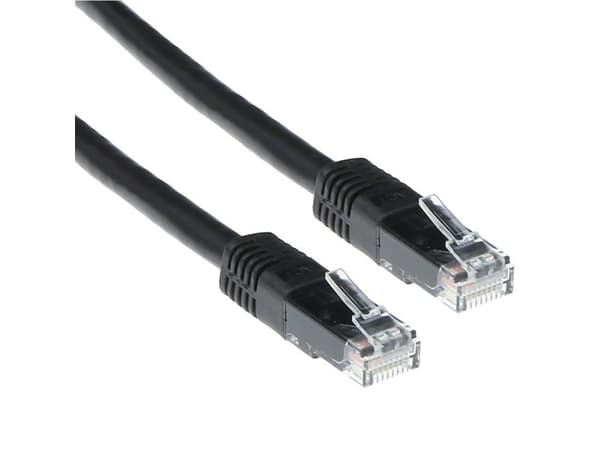 Sort 3 m LSZH U/UTP CAT6-patchkabel med RJ45