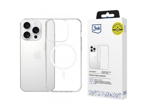 Armor MagCase iPhone 15 Pro MagSafe läpinäkyvä