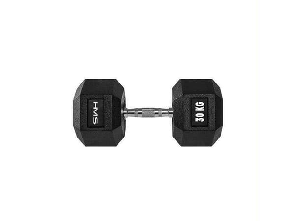 HMS-hantel Hex Pro gummerad 1 x 30 kg