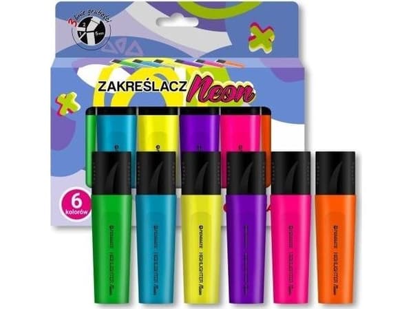 Neon marker 6 farger