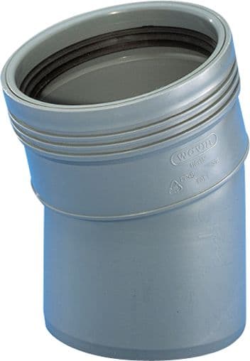 Wavin PP taivutus 15 astetta Ø 50 mm harmaa