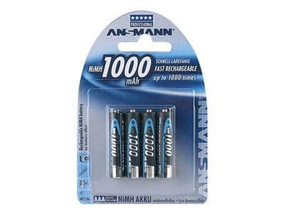 ANSMANN Energy Micro - Batteri 4 x AAA - NiMH - (ladbare) - 1000 mAh