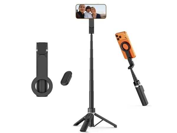Selfiepinne 4kom.pl TECH-PROTECT L11S MAGSAFE Bluetooth stativ svart