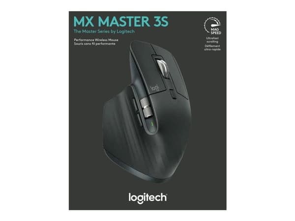 Logitech Master Series MX Master 3S - Mus - trådlös - Bluetooth (ingen dongel)