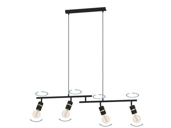 EGLO LURONE PENDEL 4XE27 L1000 SORT