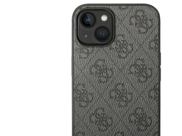 Guess 4G Stripe Collection-skal för iPhone 14 / 15 Plus - grå