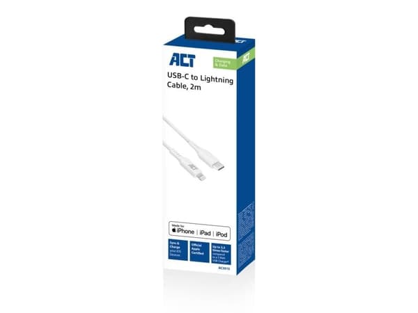 ACT USB-C Lightning Cable for Apple 2.0m, MFI official Apple Certified