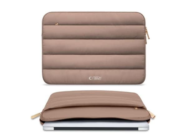 Tech-Protett fluffy laptopväska 13–14 - brun