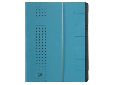 ELBA chic förvaringsmapp, A4 blå, flikar 1-7, kartong (42495 BL)