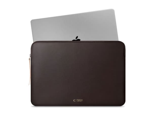 Tech-Protect fleece-laptoptväska 13-14" - brun