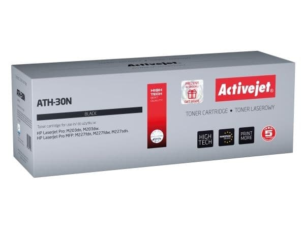 Activejet ATH-30N, 1600 sidor, Svart, 1 styck