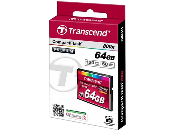Transcend - Flash-minneskort - 64 GB - 800x - CompactFlash