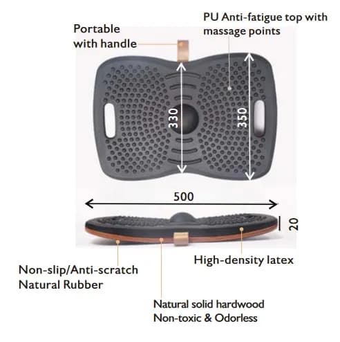 TWIN Balance Board - tummanharmaa