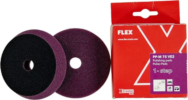 Flex PP-M Medium 1-stegs polerskiva 75 mm - 2-pack