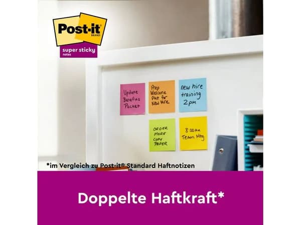 Super Sticky Notes Post-it® Boost, 76 x 76 mm, pakke med 5 stk.