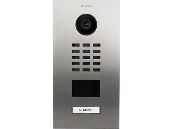 DoorBird D2101V, Rustfrit stål, IP65, IK08, Rustfrit stål, Knapper, 10,100 Mbit/s