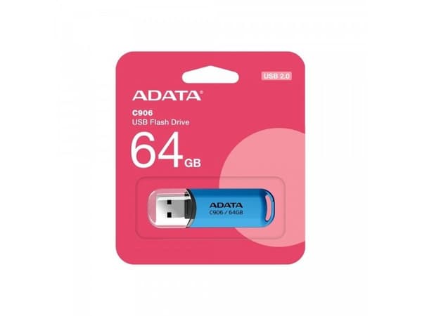 ADATA Classic Series C906 - USB flash-enhet - 64 GB - USB 2.0 - blå
