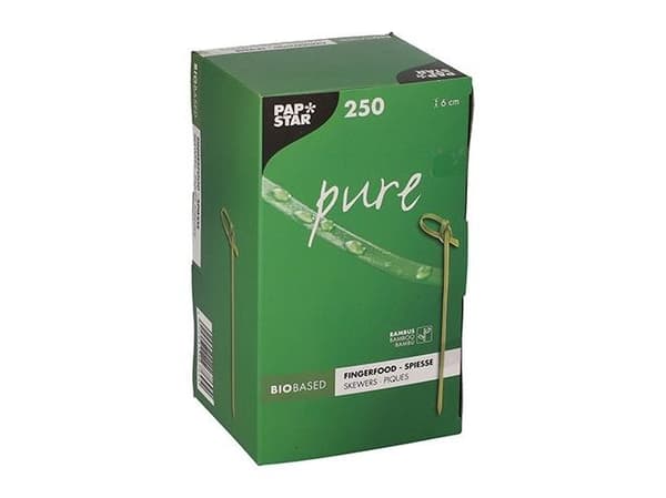 PAPSTAR - Träspett - 6 cm - för engångsbruk (250-pack)