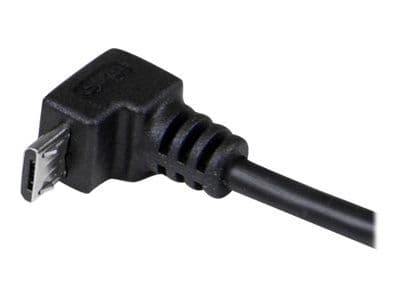 StarTech.com 2m Micro USB Cable Cord - A to Down Angle Micro B - Down Angled Micro USB Cable - 1x USB A (M), 1x USB Micro B (M) - Black (USBAUB2MD)...