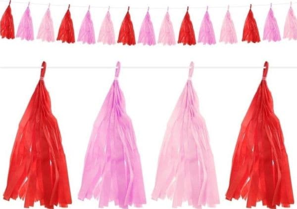 Papir tassel-girlander 250 cm