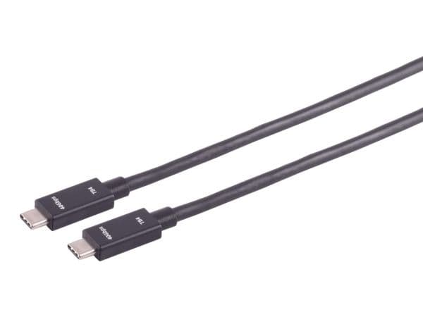 S/CONN maximum connectivity 13-72155, 1,5 m, USB C, USB C, 40 Gbit/s, Musta