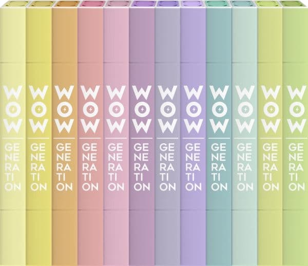 WOW® Generation, dobbeltsidige kvadratiske merkelapper