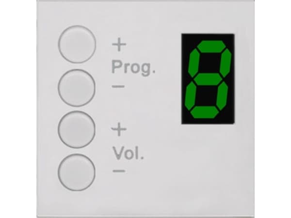 Audac - Knapppanel - display - LCD - kabel - hvit, RAL 9010