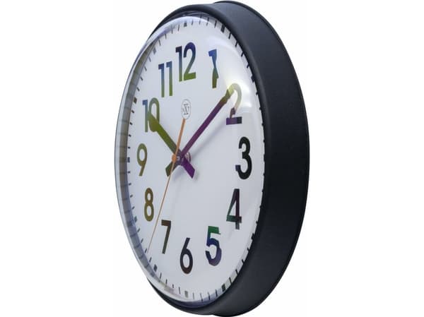 NeXtime Peter, Vägg, Analog clock, Rund, Svart, Vit, Plast, Batteri