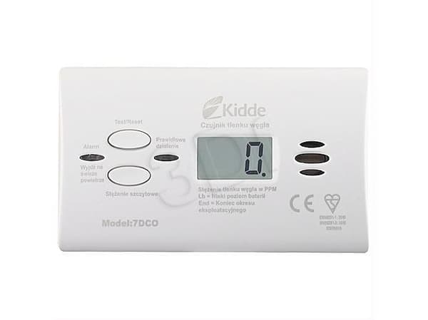Kidde K7DCO gass-/kullmonoksidalarm med digitalt display