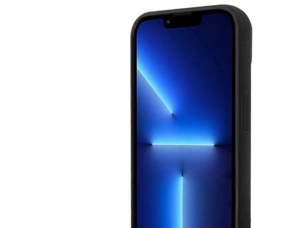 Karl Lagerfeld Puffy avlangt logo-deksel for iPhone 14 Plus - Sort