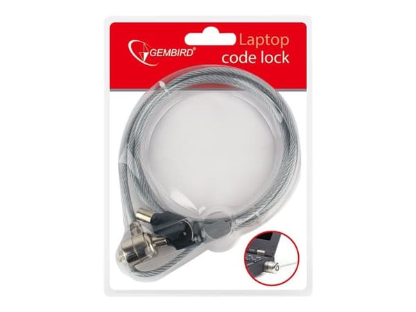 Gembird LK-K-01 - Sikkerhetskabellås - 1.8 m