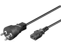 MicroConnect PowerCord - Strømkabel - Afsnit 107-2-D1 (han) - 3 m - sort - Danmark