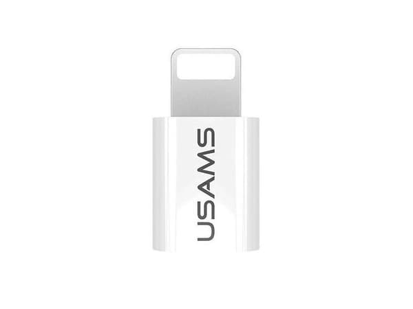 USB-adapter USAMS Lightning - microUSB B hvit (IPTMIC03)