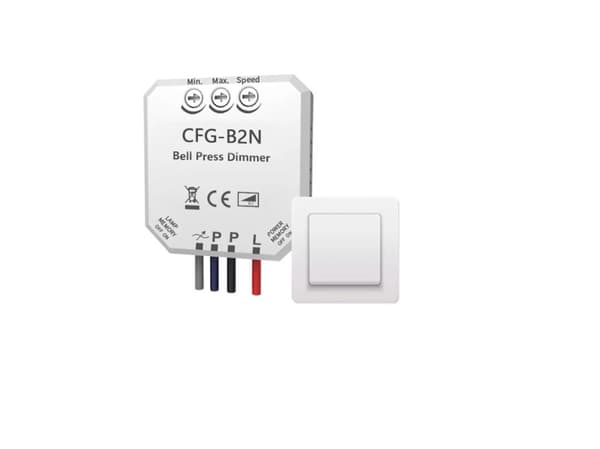 Light Solutions Inline LED innfelt LED-dimmer - Push-dimmer - minne