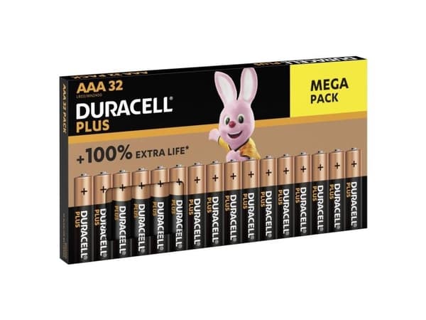 Duracell Battery Plus AAA, 32-pack (00216914)