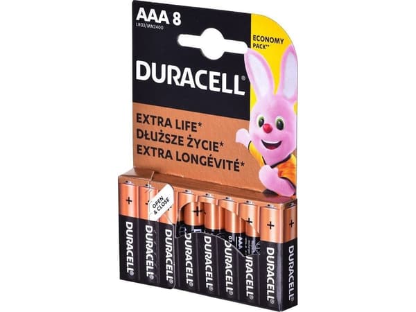 Duracell Basic MN2400 BL8 AAA alkalisk