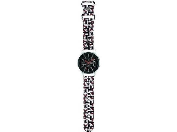 Hello Kitty Silicone Heads &amp; Stripes universal 22mm strap - black